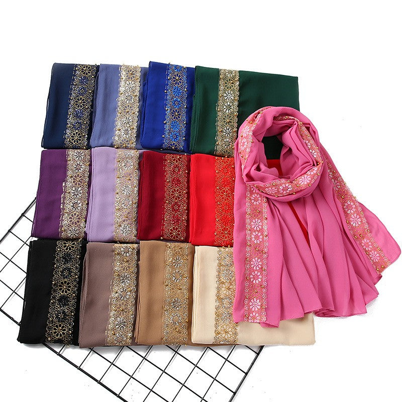 Aveline Pearl Lace Headscarf
