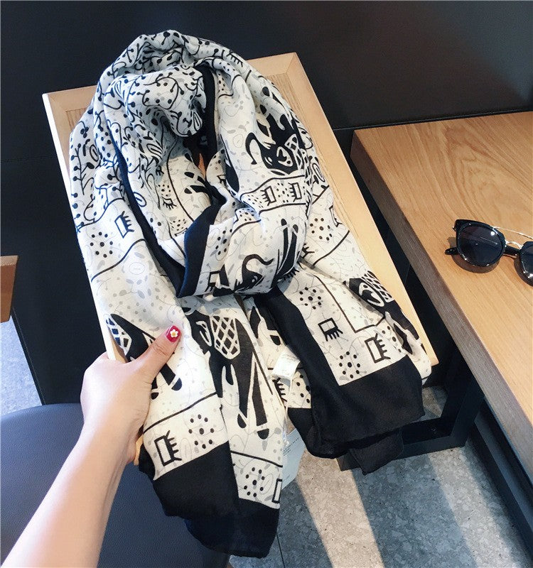 Elaris Cotton-Linen Sun Scarf