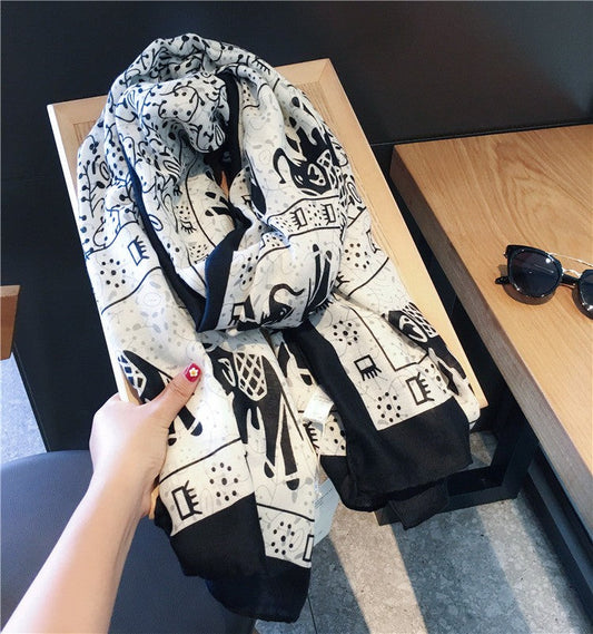 Elaris Cotton-Linen Sun Scarf