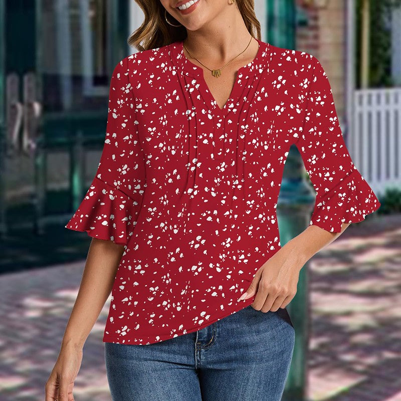Eloria Chiffon Ruffle Blouse