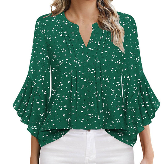 Eloria Chiffon Ruffle Blouse
