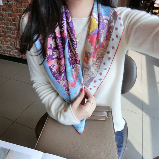 Sylvara Silk Print Scarf