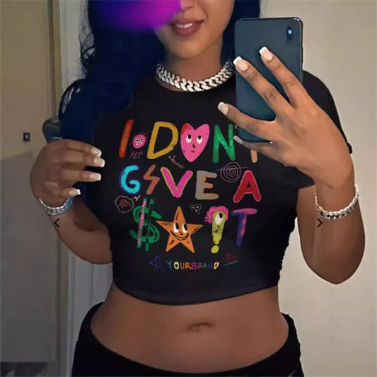 Veriva Letter Crop Tee