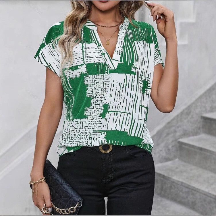 Zerina Geometric Print Tee