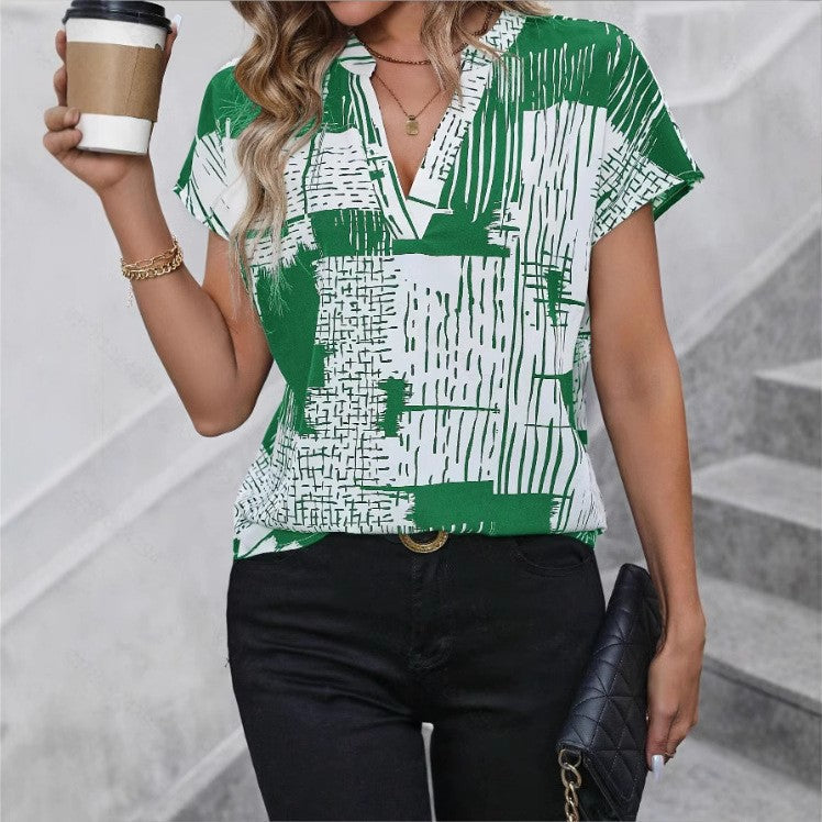 Zerina Geometric Print Tee